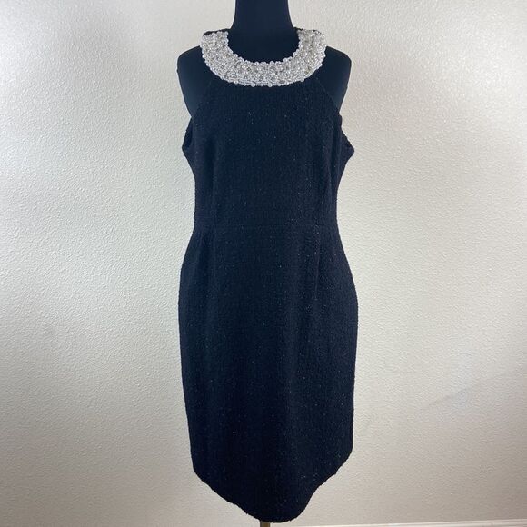 Vintage Dresses & Skirts - VINTAGE INC INTERNATIONAL CONCEPTS WOMEN BLACK AND SILVER DRESS SIZE 12
